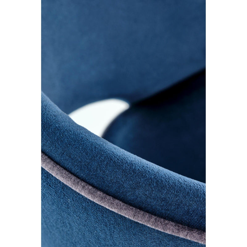 Scaun MARINO, stofa catifelata albastra/lemn de fag,  51x57x78x47 cm