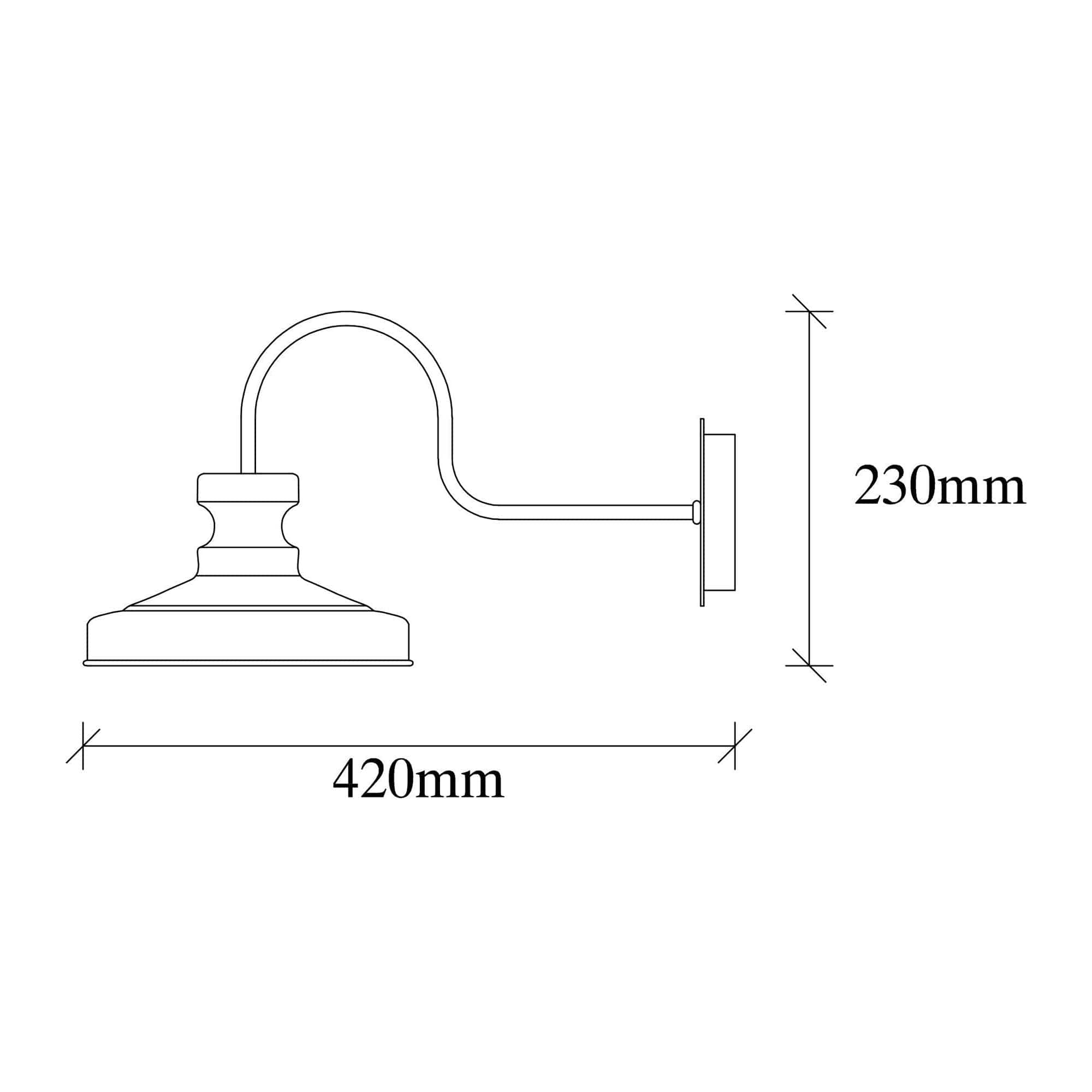 Aplica BERCESTE 182VINTAGE-A, auriu, metal, 22x42x23 cm