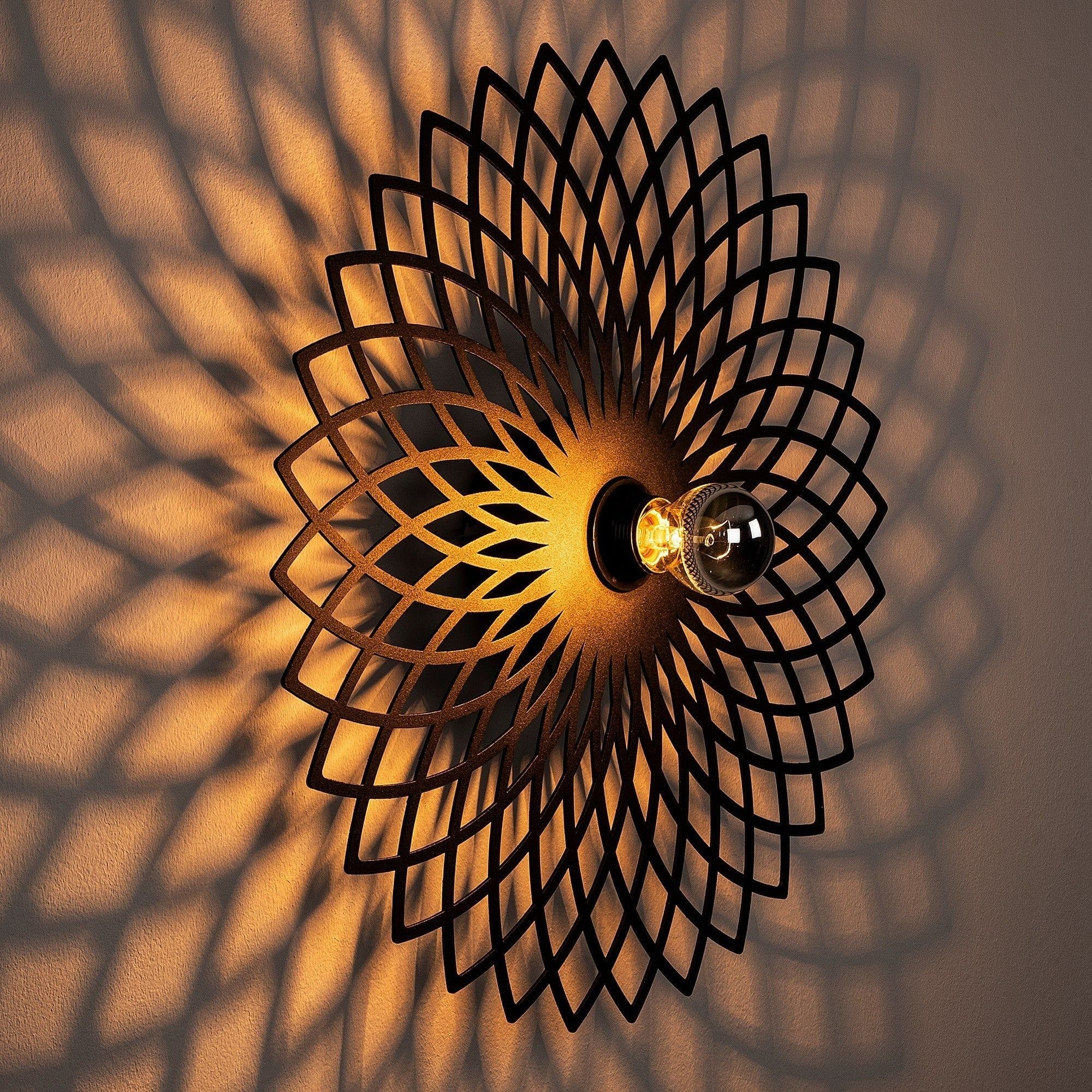 Aplica FELLINI MR - 987, negru, metal, 50x12x50 cm