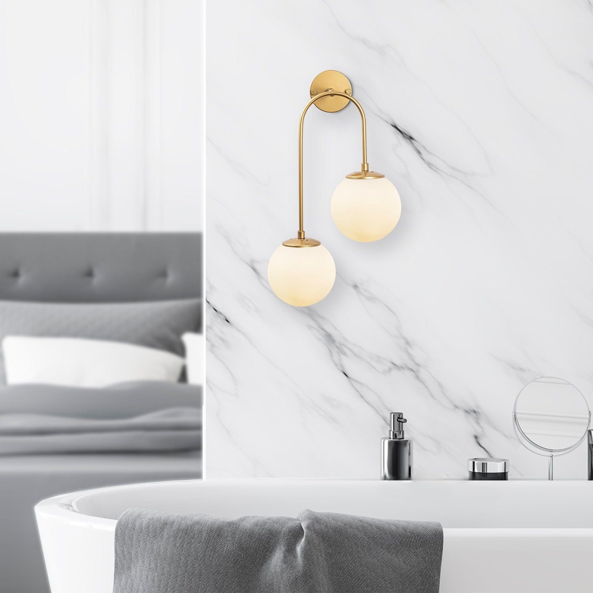 Aplica JEWEL 10585, auriu, metal, 30x24x55 cm