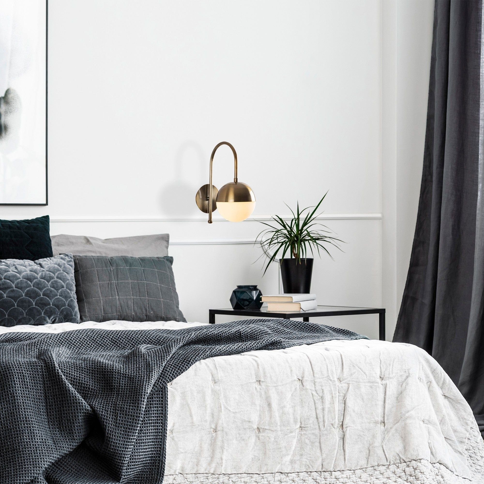 Aplica KARSOR 3300, bronz/alb, metal/sticla, 15x25x30 cm