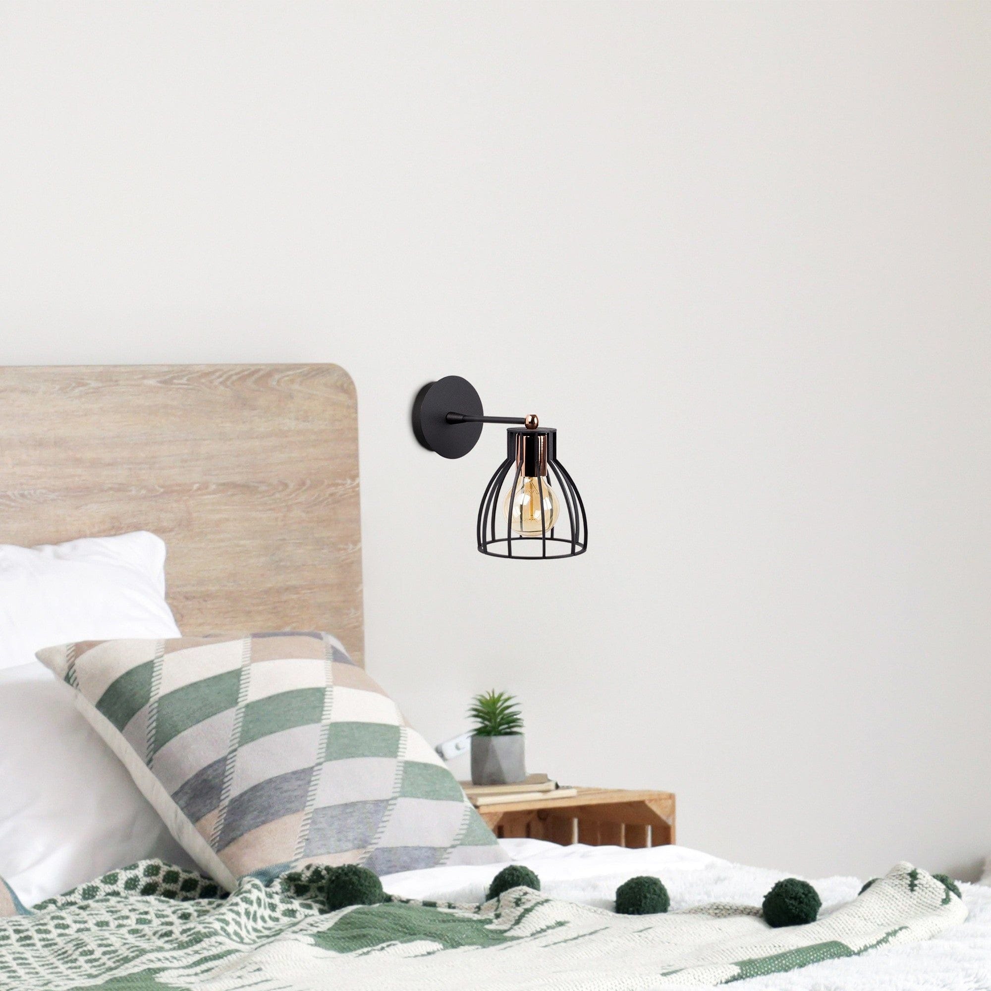 Aplica KEMAH N-1238, negru, metal, 15x20x24 cm