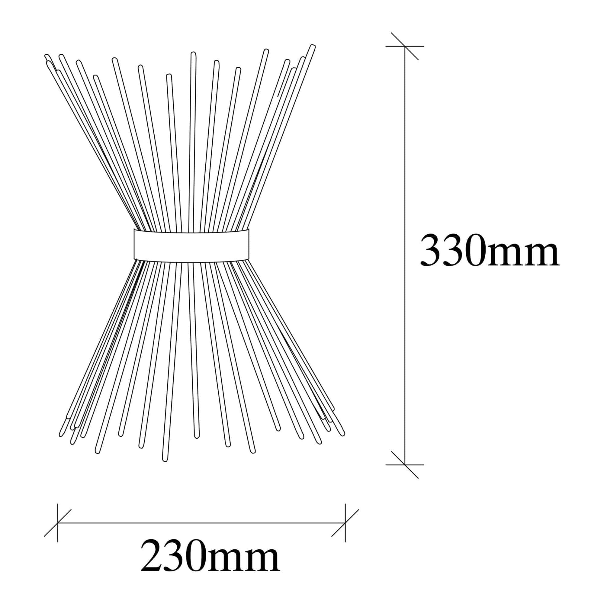 Aplica KIRPI 3092, auriu, metal, 23x16x33 cm
