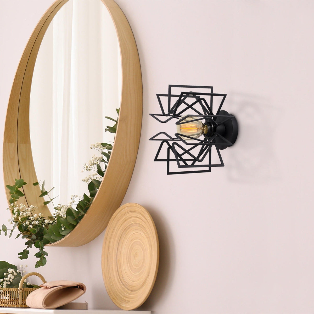 Aplica NEMRUT N-953, negru, metal, 20x15x25 cm