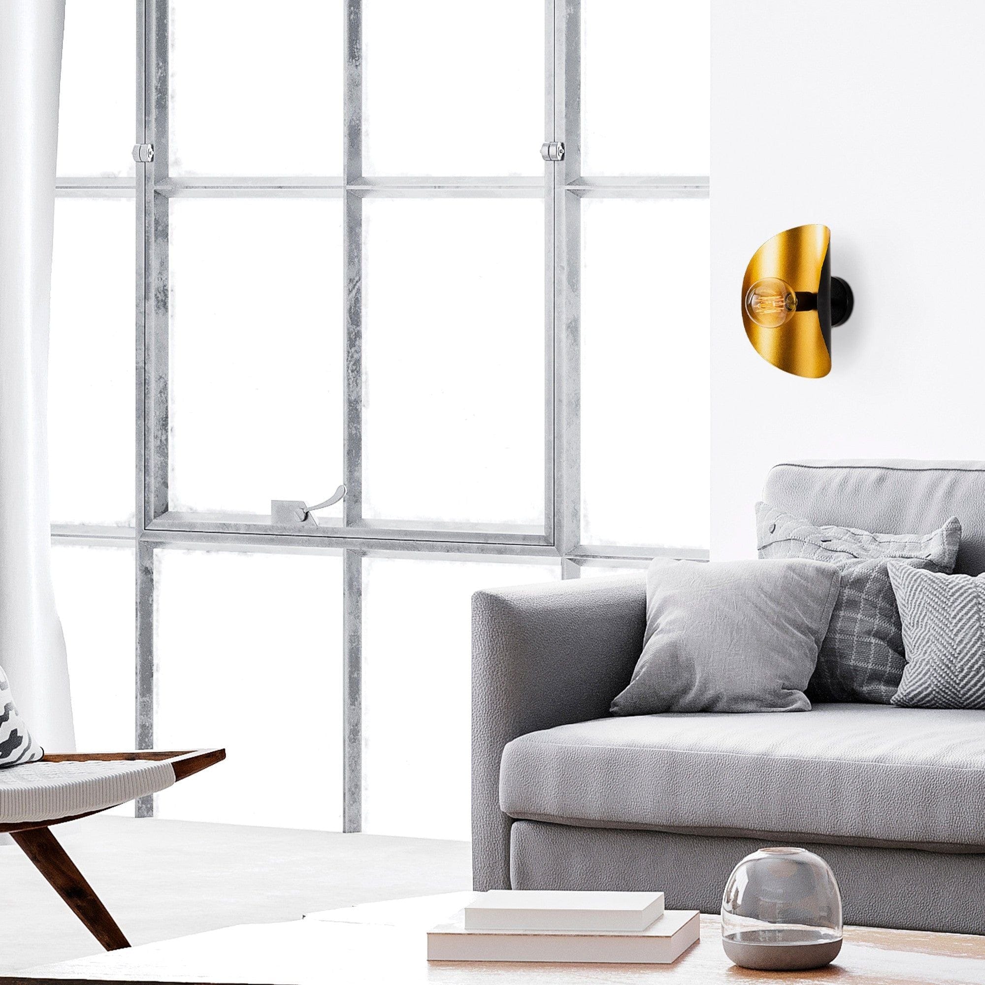 Aplica SIVANI MR - 839, negru/auriu, metal, 17x13x30 cm