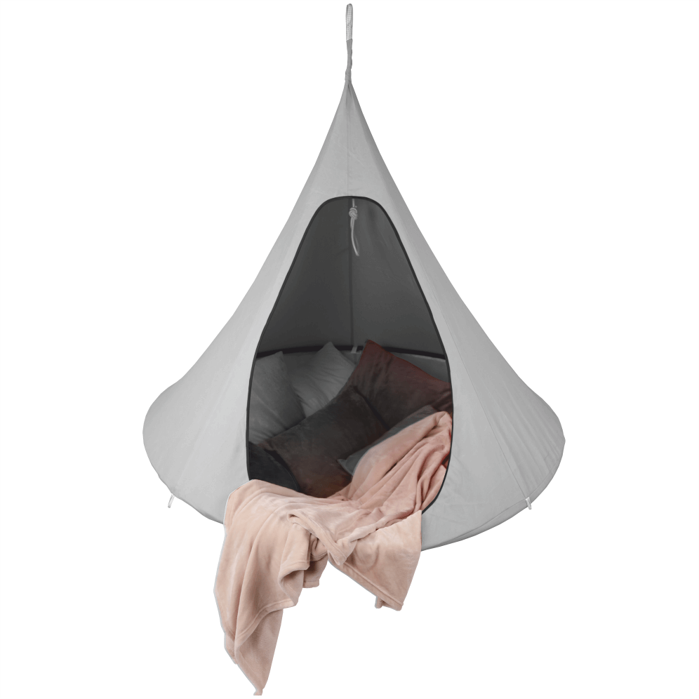 Balansoar gradina KLORIN BIG SIZE, gri deschis/negru, poliester/otel