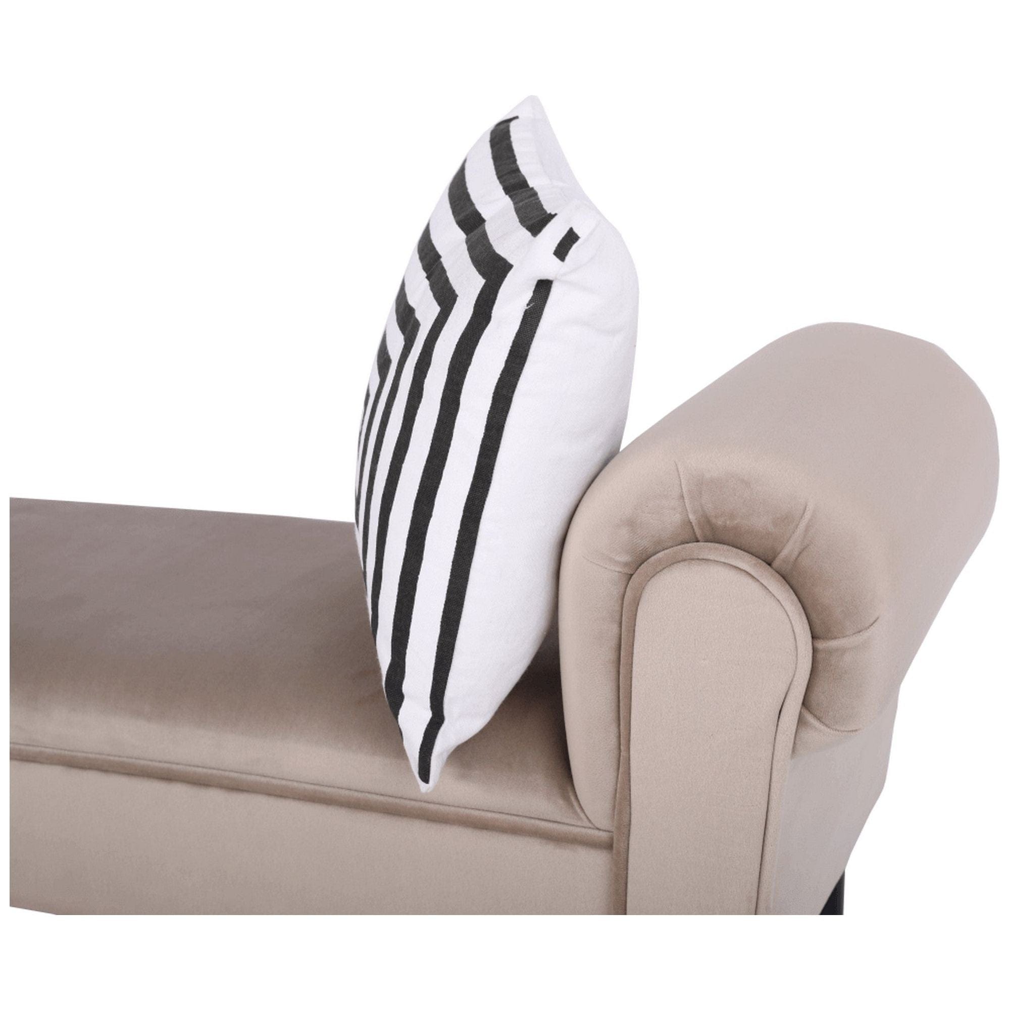 Bancheta BURDA, stofa catifelata grej, 100x30x56 cm