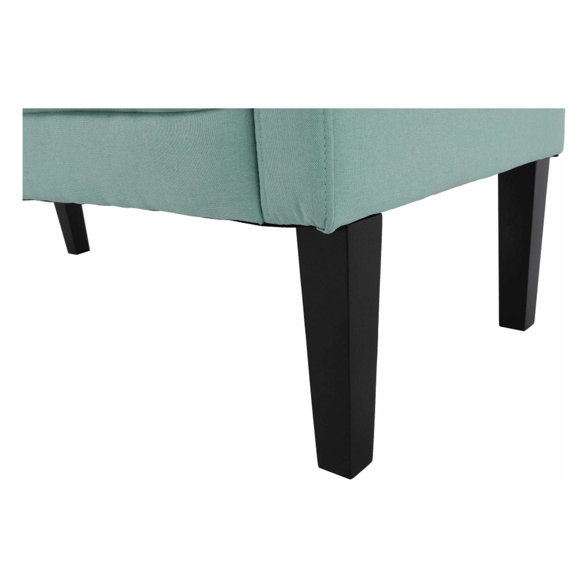 Bancheta FIRONA, stofa clasica verde menta, 127x57x60 cm