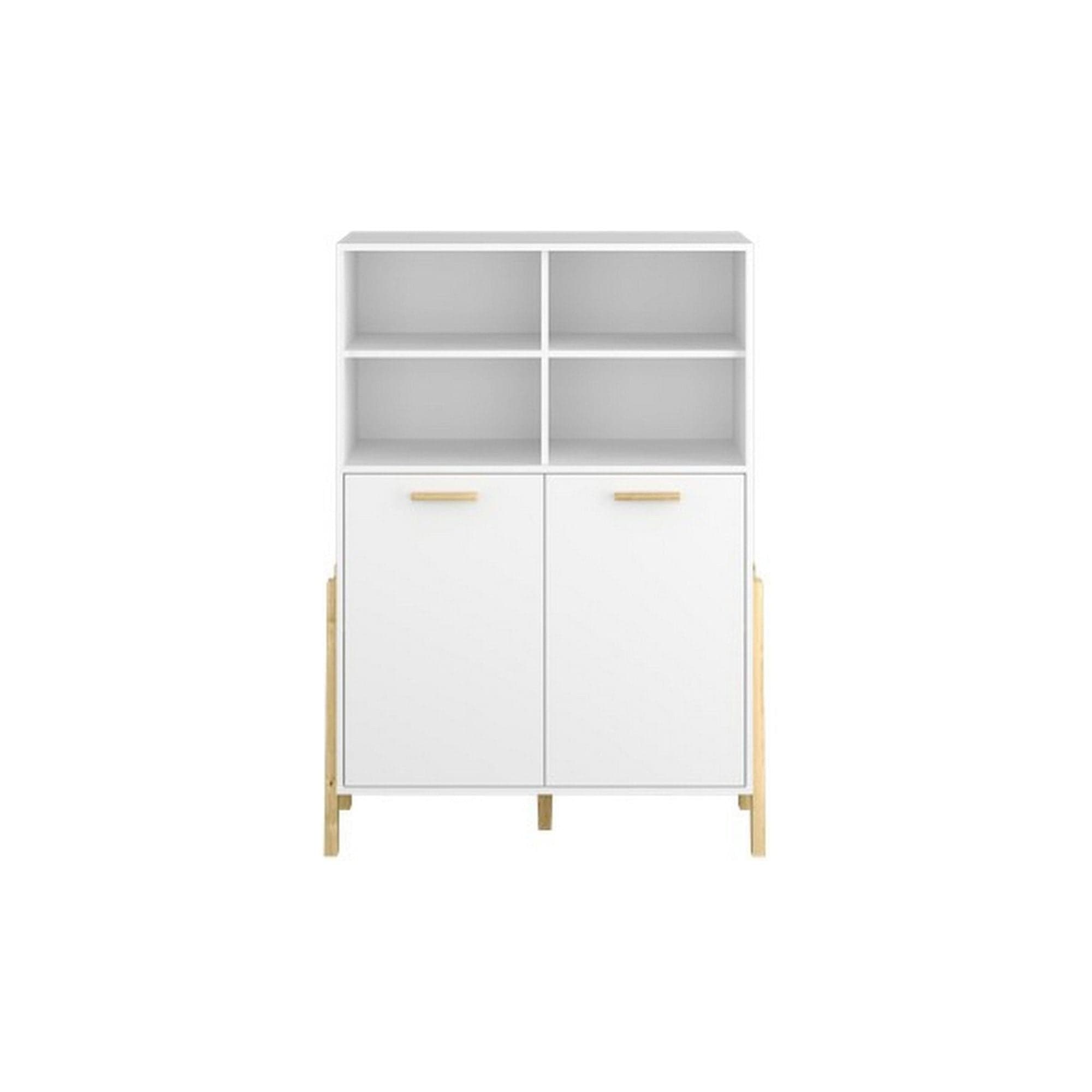 Biblioteca BELLE, alb, PAL laminat, 103x41x153 cm