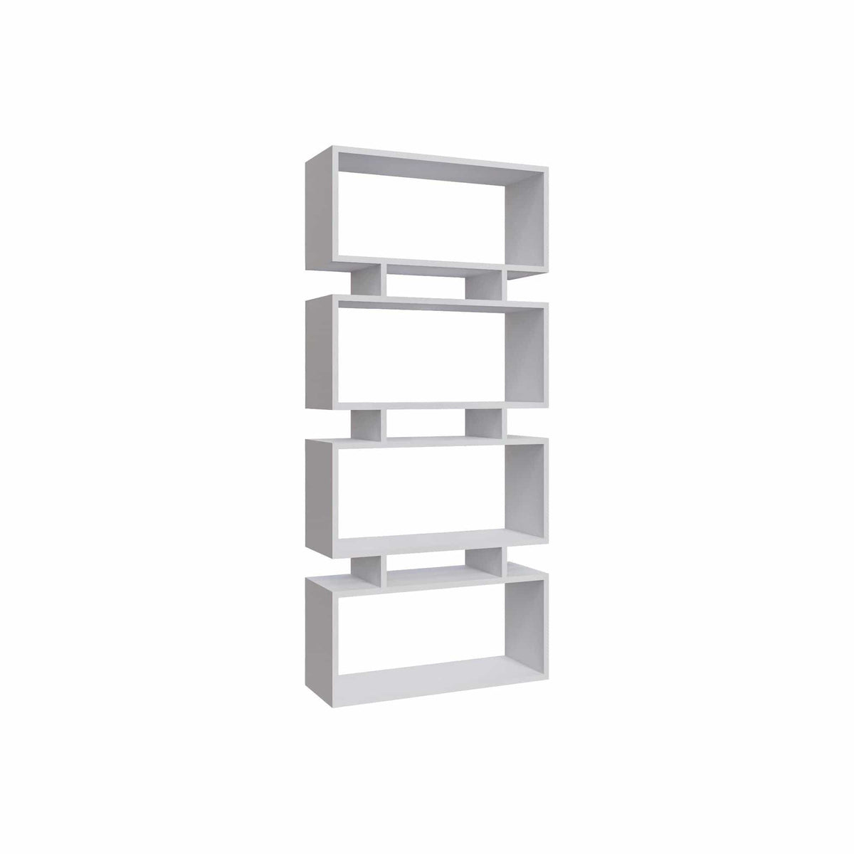 Biblioteca LANGDON, alb, PAL melaminat, 72x25x161 cm