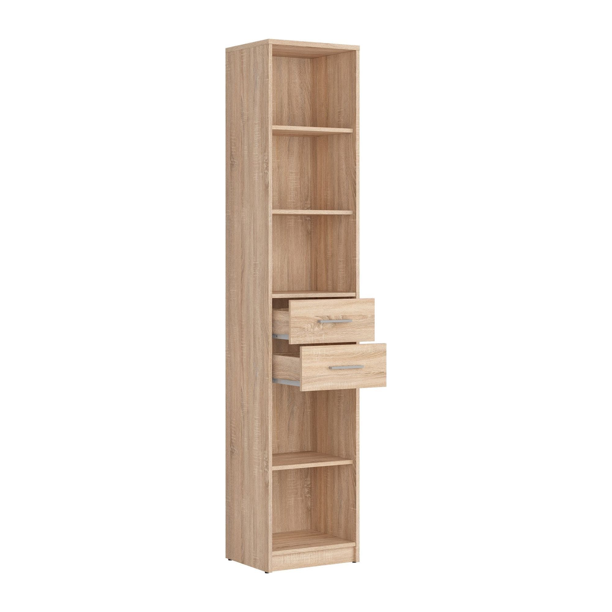 Biblioteca NEPO PLUS, stejar sonoma, PAL, 40x34x197 cm