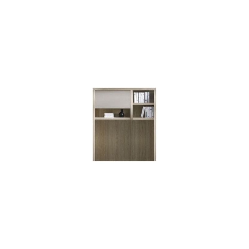 Biblioteca suspendata ROMA 5, stejar ferrara/gri mat, PAL laminat, 120x31x138 cm