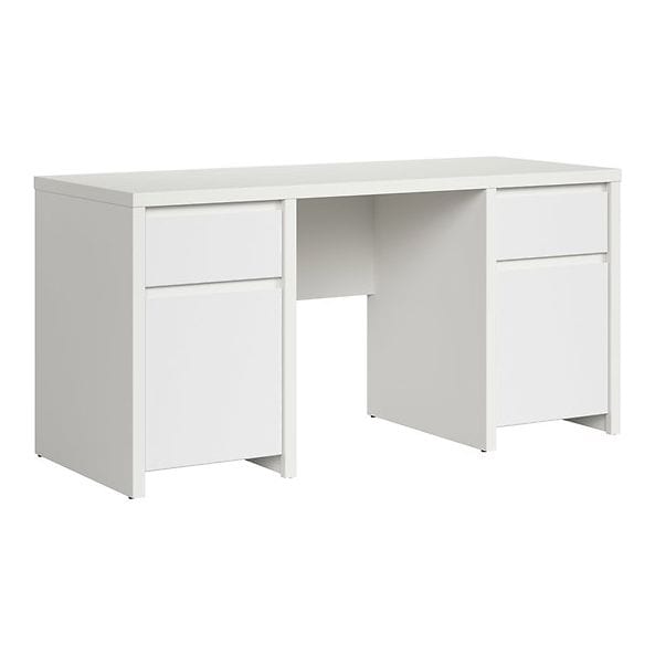 Birou KASPIAN, alb mat, PAL, 160x65x77 cm
