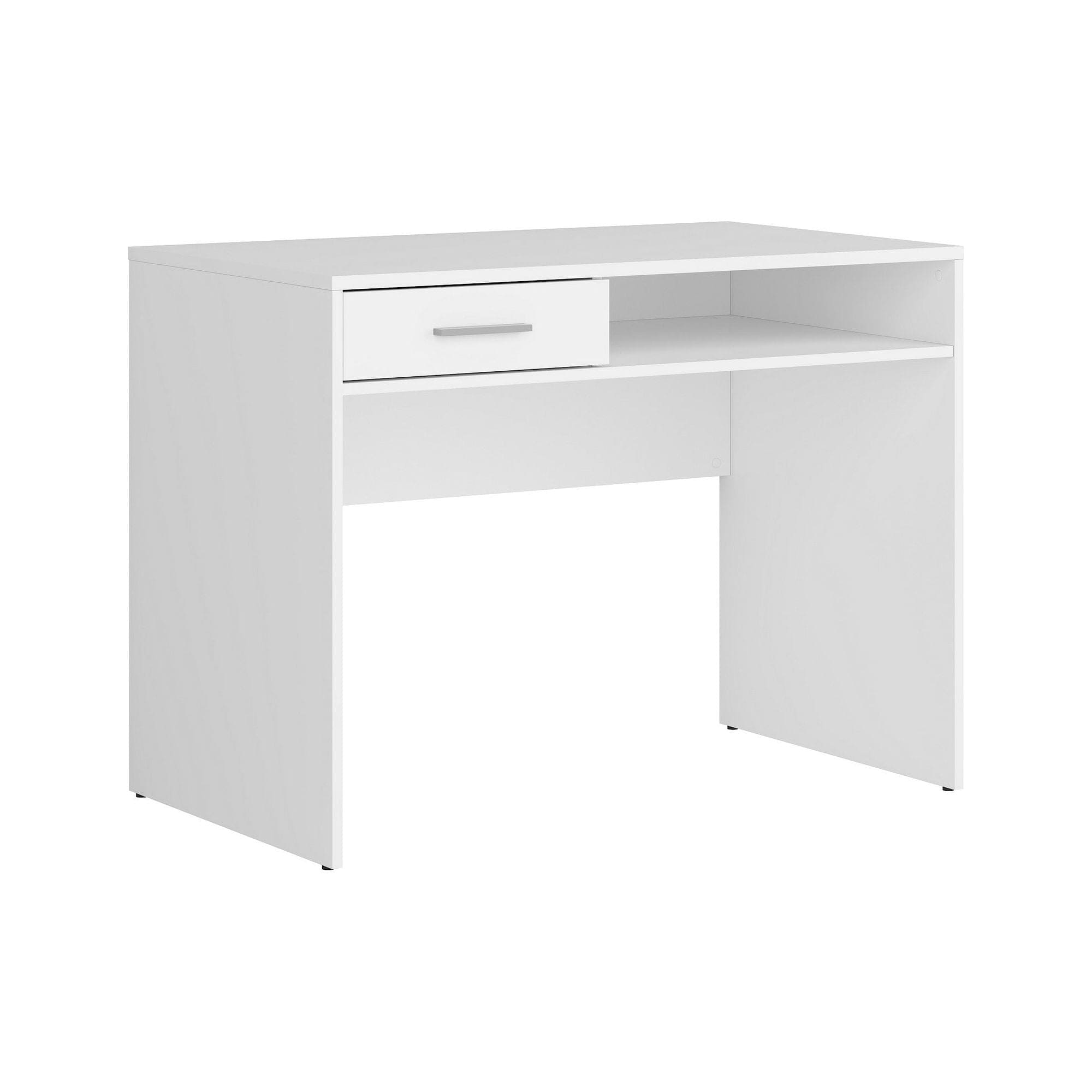 Birou NEPO PLUS, alb, PAL laminat, 100x59x76 cm