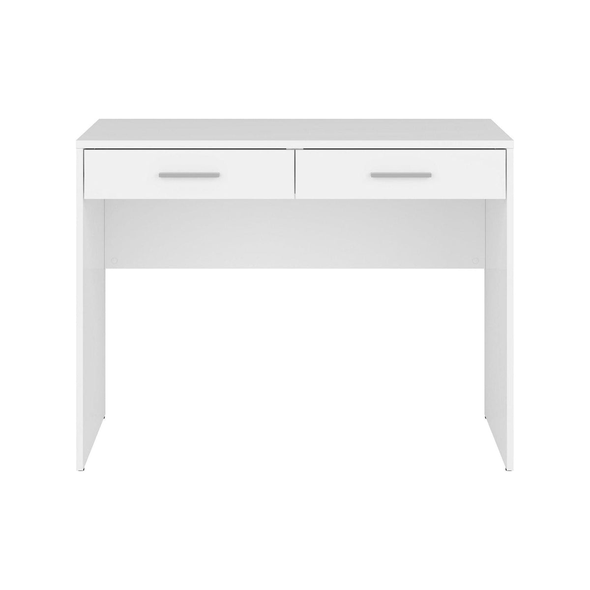 Birou NEPO PLUS, alb, PAL laminat, cu 2 sertare, 100x59x76 cm