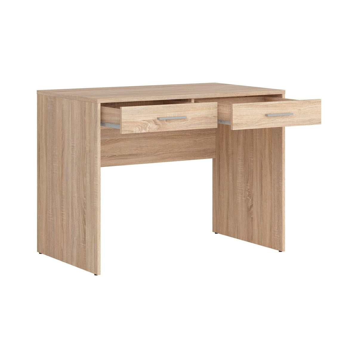 Birou NEPO PLUS, stejar sonoma, PAL laminat, cu 2 sertare, 100x59x76 cm