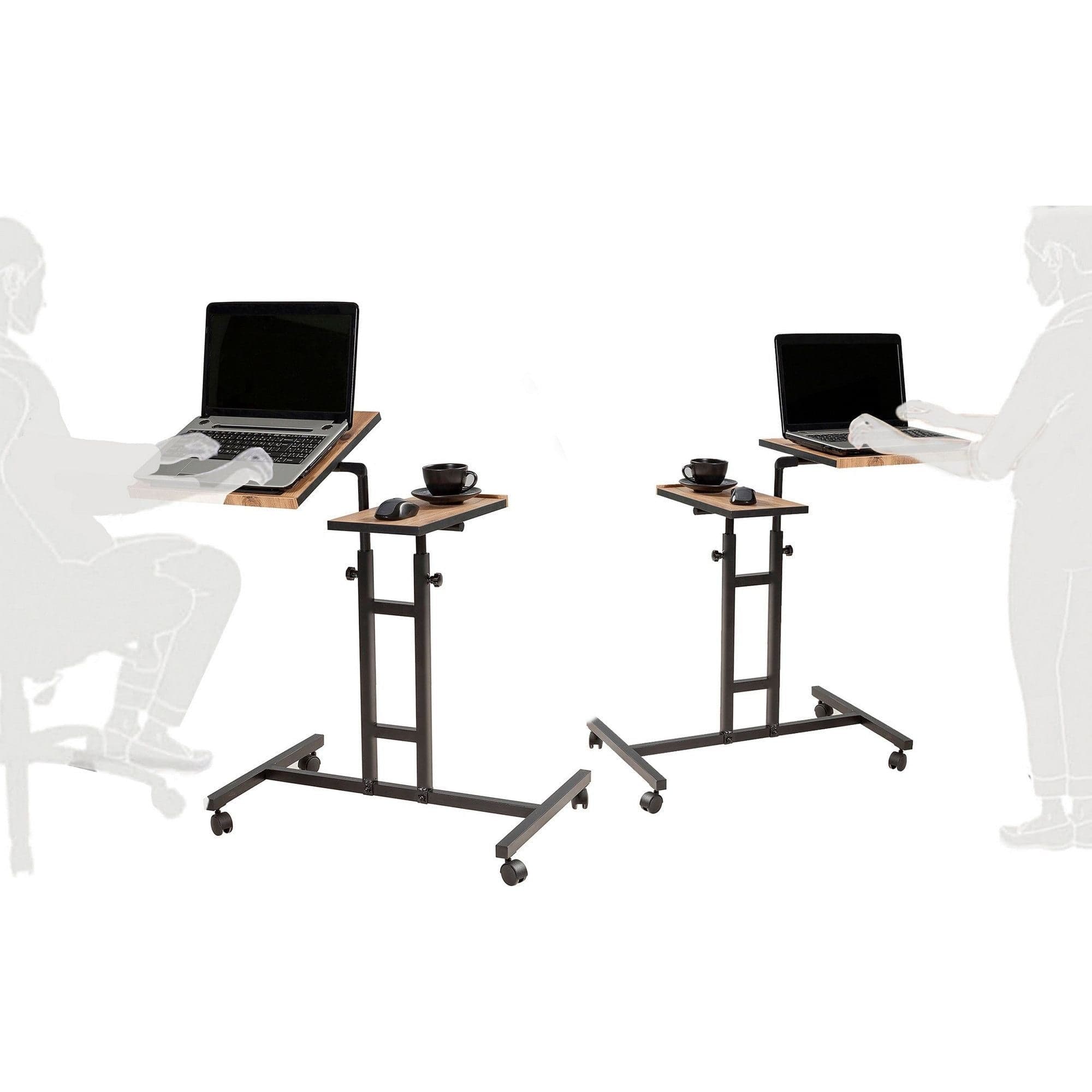 Birou pentru laptop GLEN 732, nuc/negru, PAL melaminat/metal, 67x46x87 cm