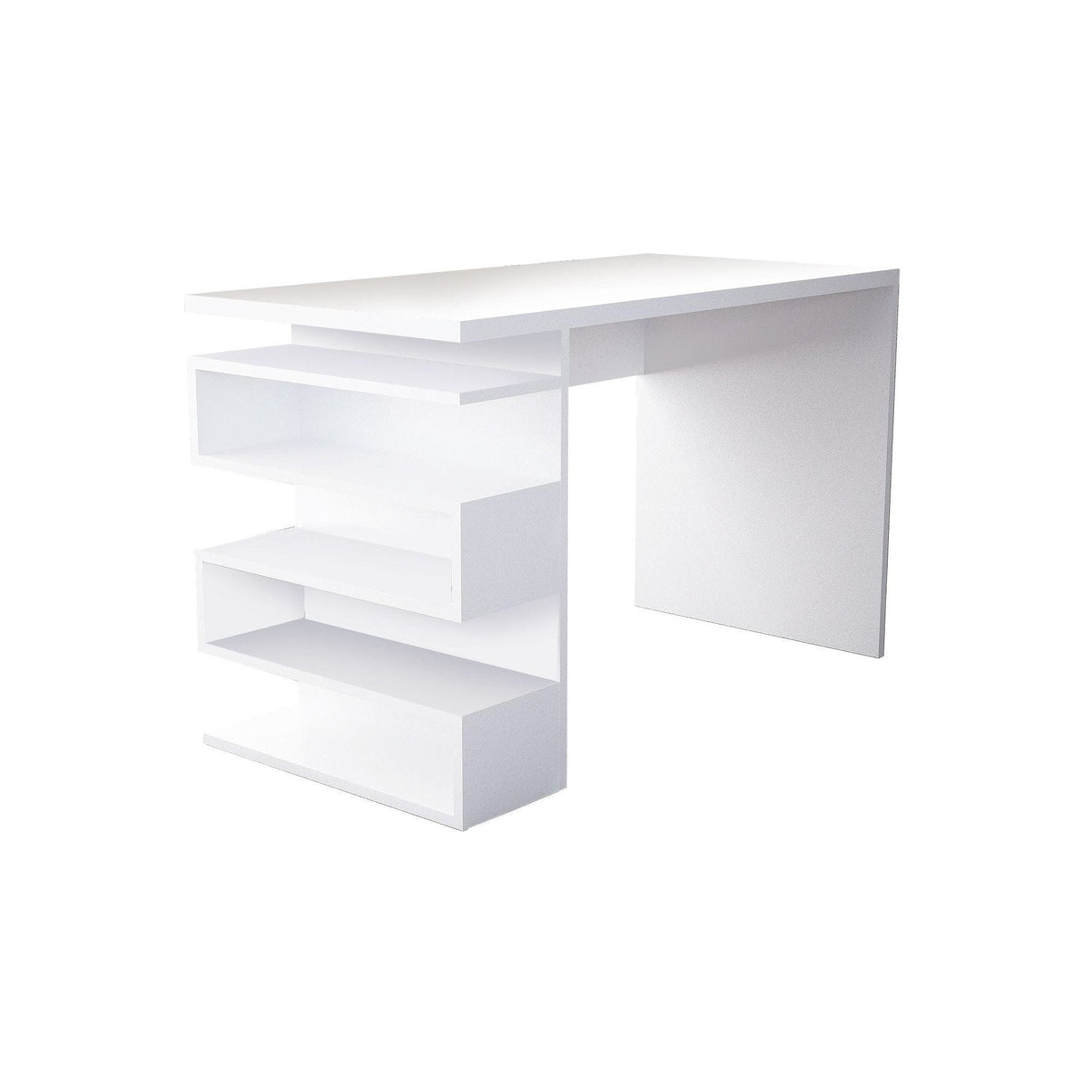 Birou SNAKE, alb, PAL melaminat, 120x60x75 cm