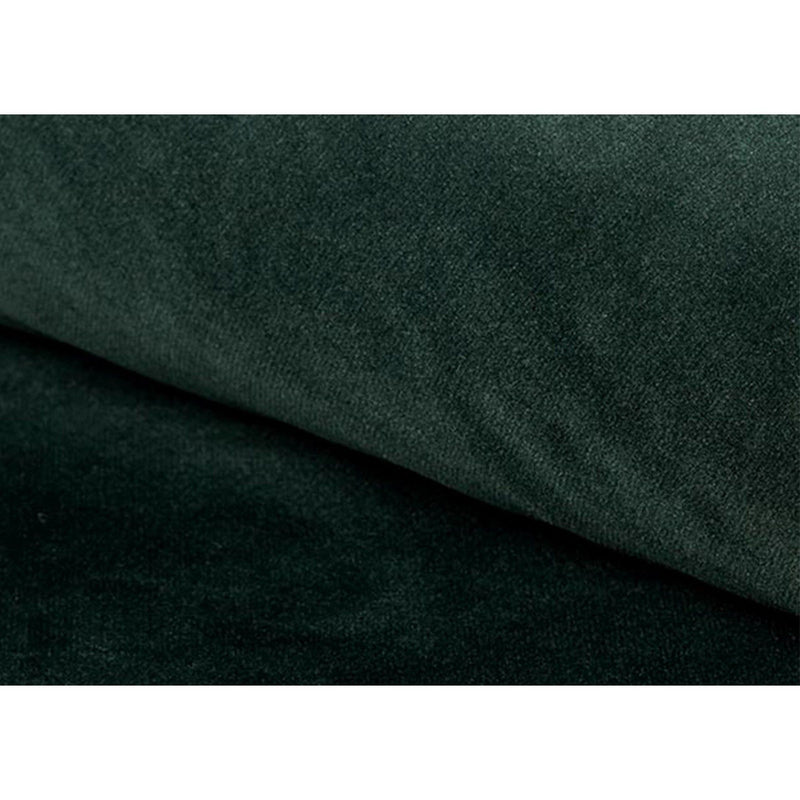 Canapea KIER 2, stofa catifelata verde/wenge, 136x75x90 cm