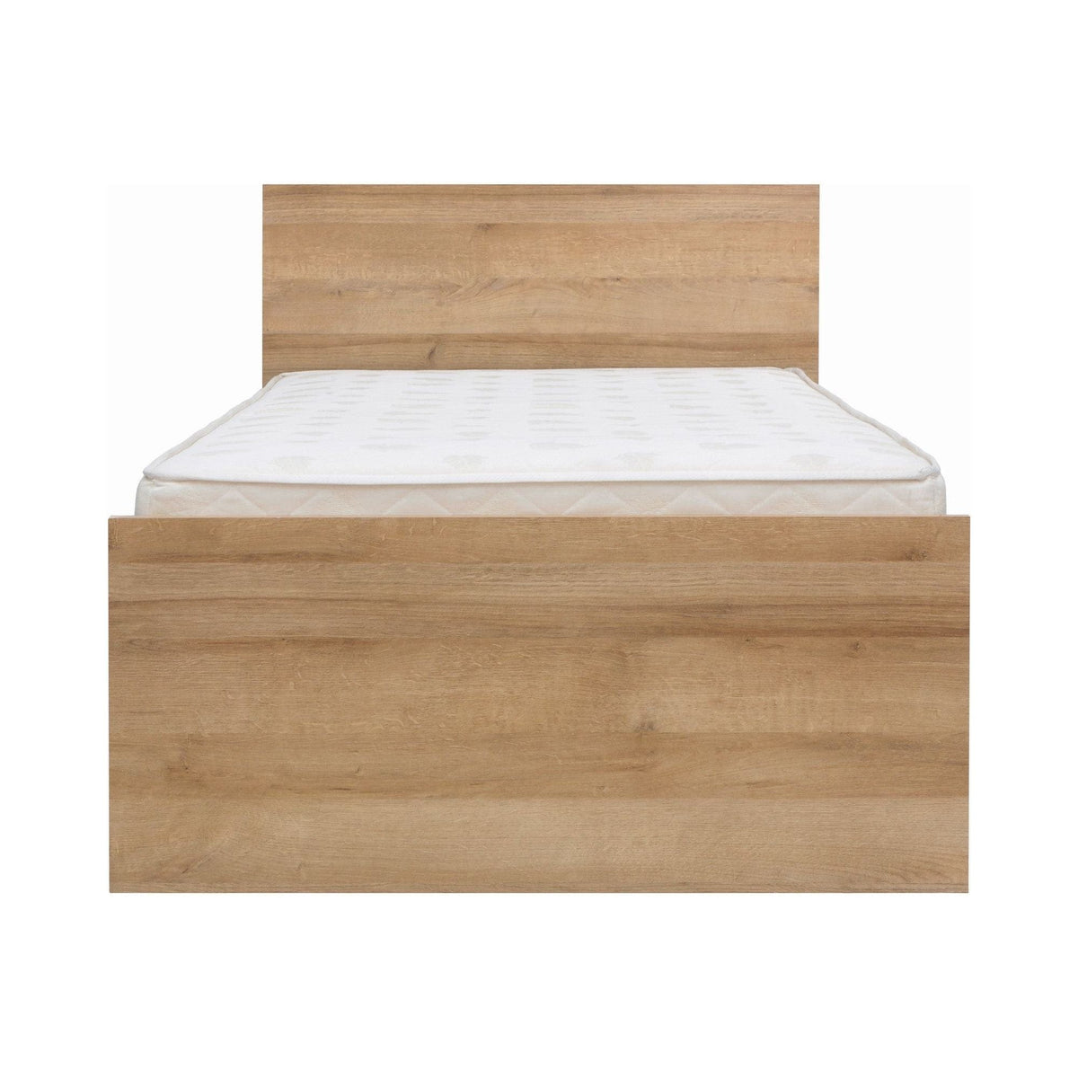 Cadru pat Balder 90x200, stejar riviera, PAL/metal, cu sertar