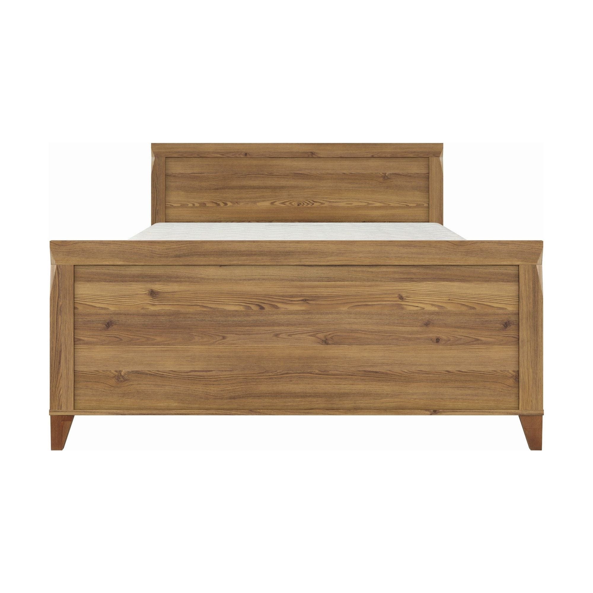 Cadru pat Bergen 140x200, stejar auriu, PAL/metal