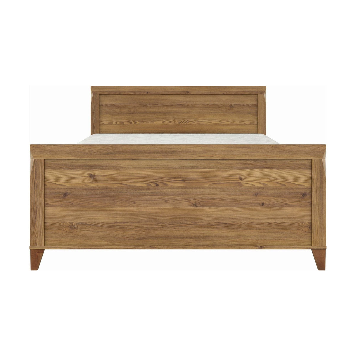 Cadru pat Bergen 140x200, stejar auriu, PAL/metal