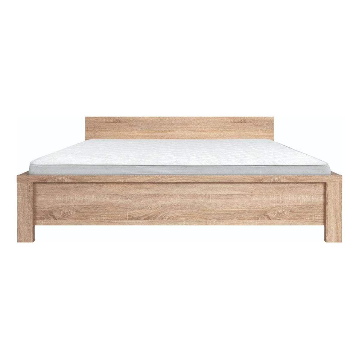 Cadru pat Kaspian 160x200, stejar sonoma, PAL/metal