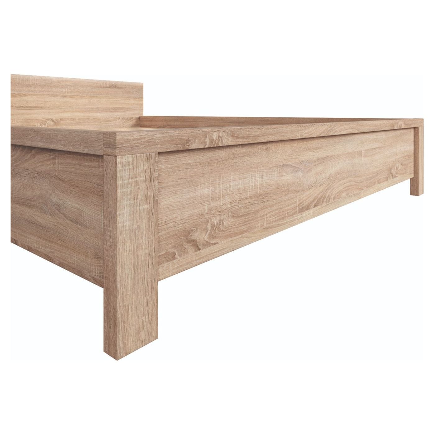 Cadru pat Kaspian 160x200, stejar sonoma, PAL/metal