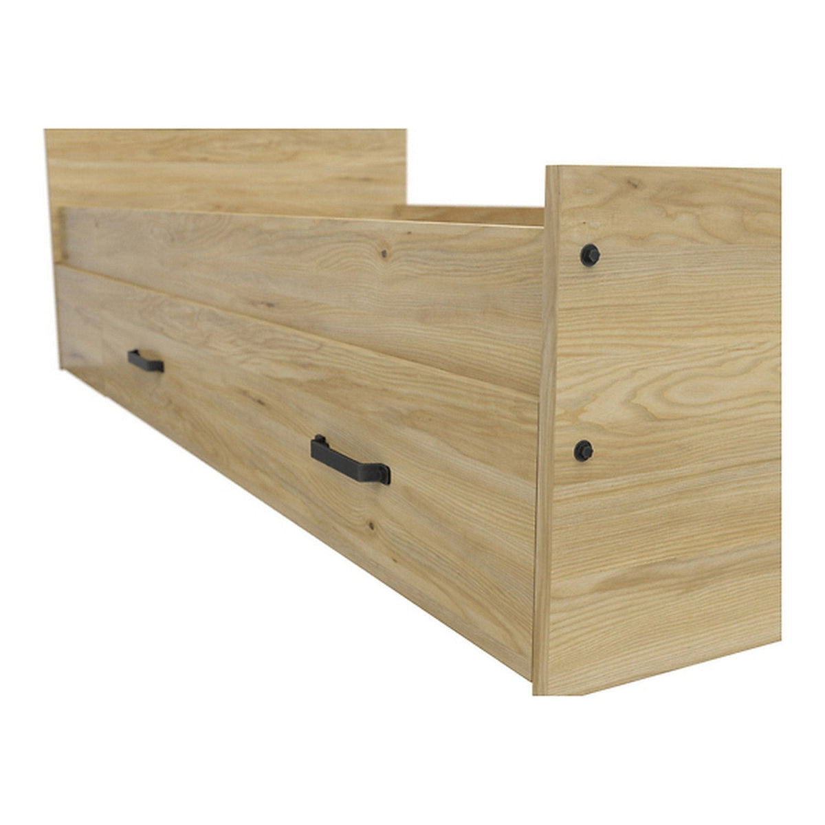 Cadru pat Lara 90x200, frasin, PAL, cu spatiu depozitare