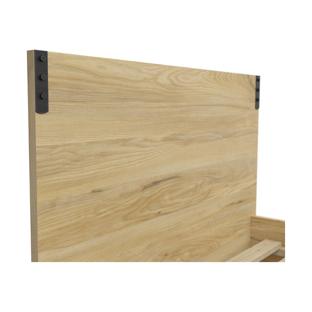 Cadru pat Lara 90x200, frasin, PAL, cu spatiu depozitare