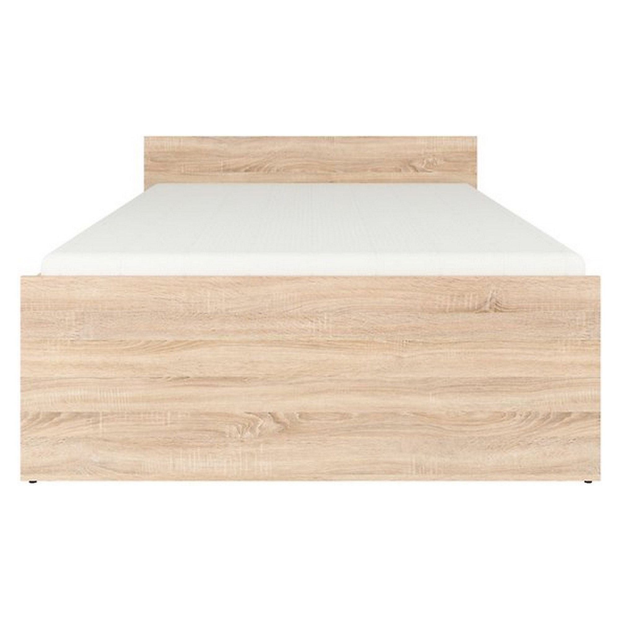 Cadru pat Nepo Plus 120x200, stejar sonoma, PAL/metal, cu sertar