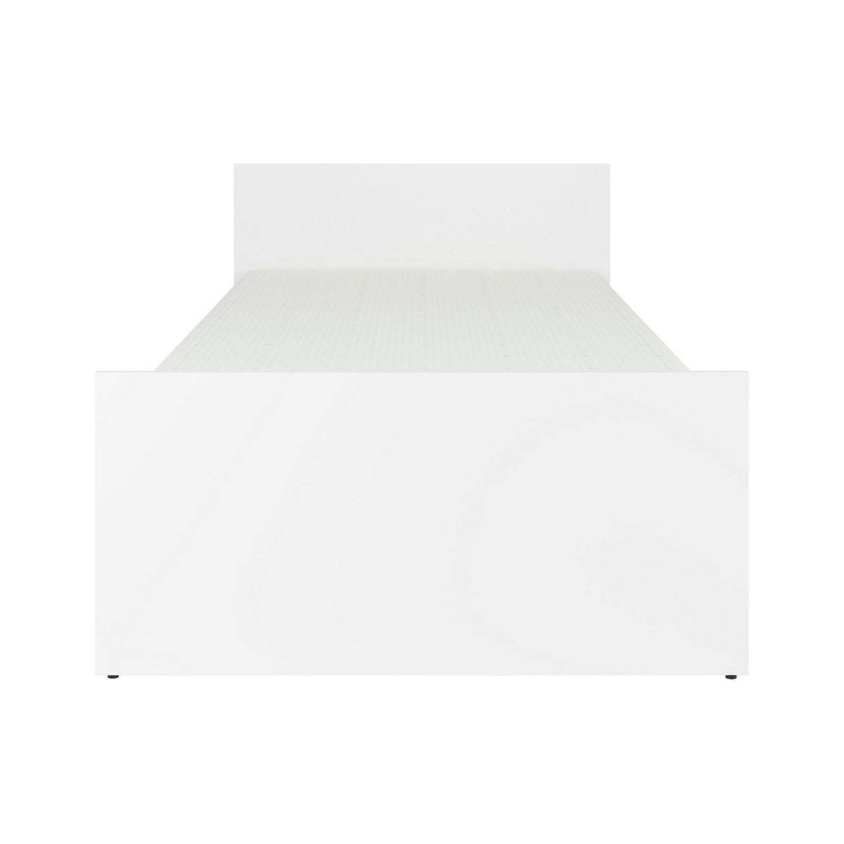 Cadru pat NEPO PLUS 90x200, alb, PAL laminat/metal