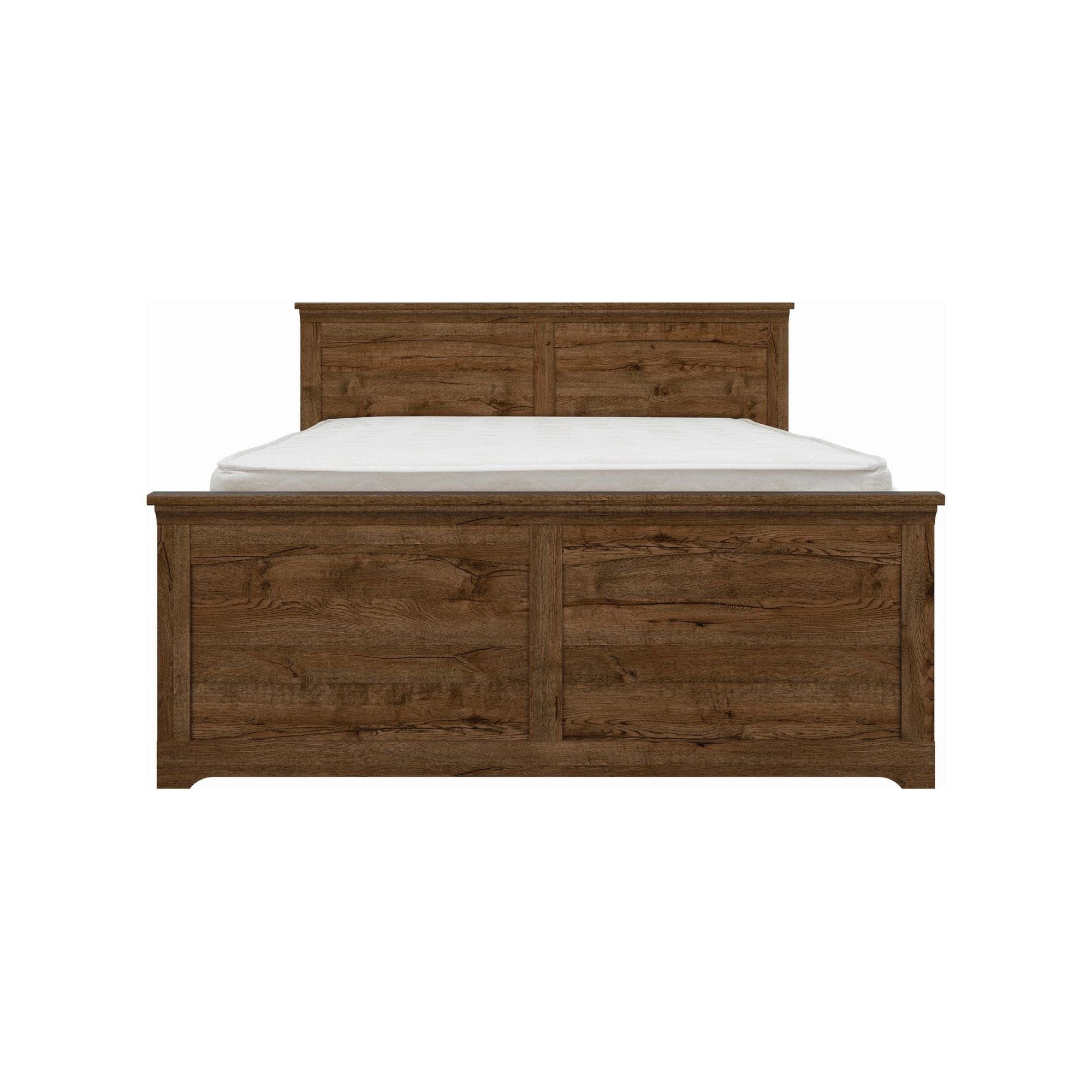 Cadru pat Patras 160x200, nuc inchis, PAL/metal