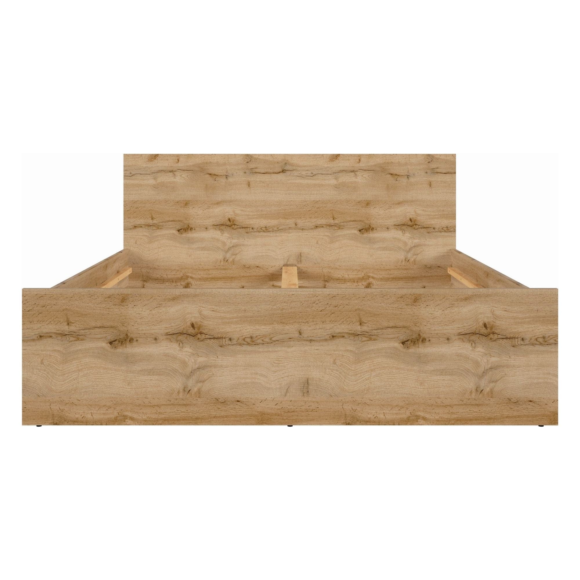 Cadru pat ZELE 160x200 cm, stejar wotan, PAL