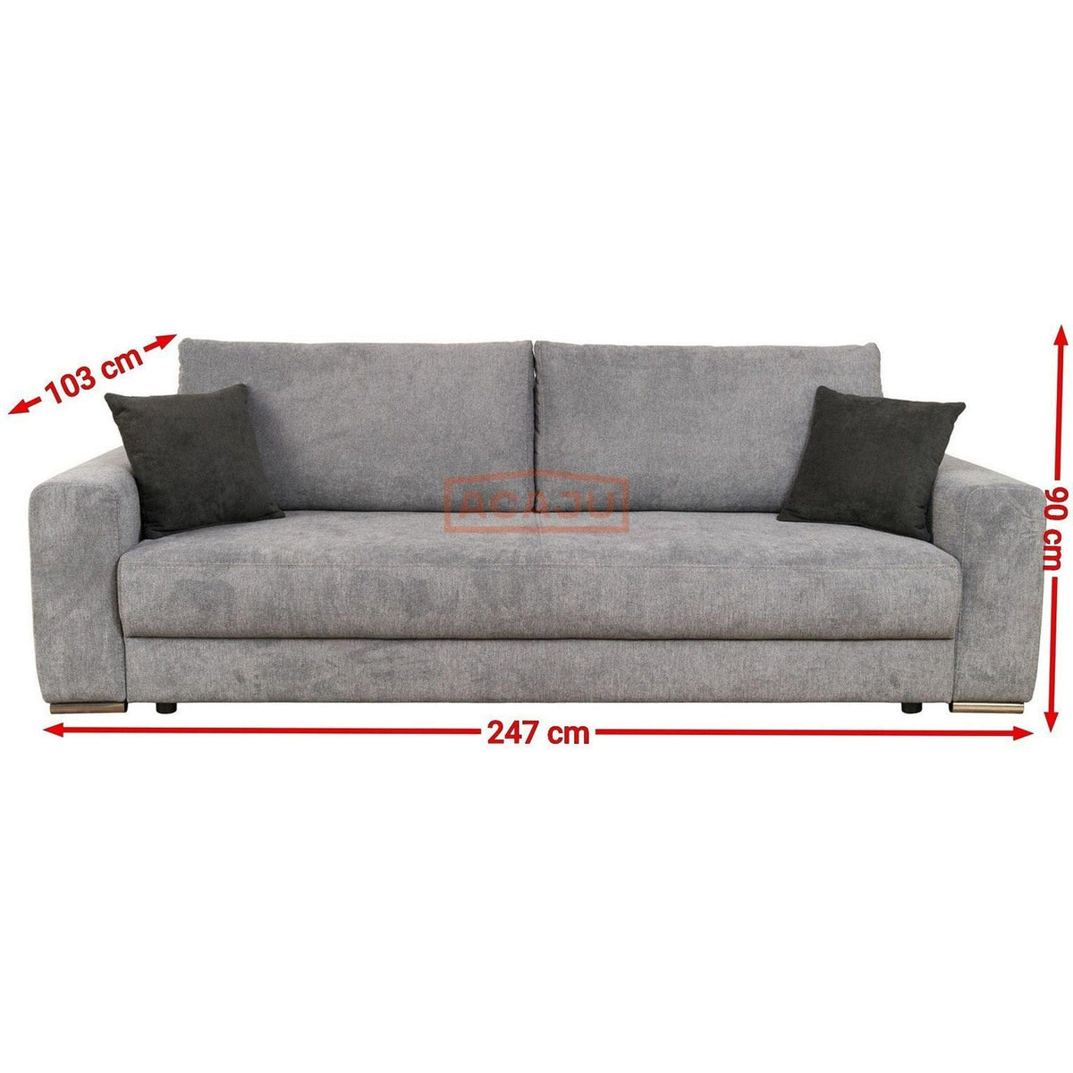 Canapea extensibila Genf, personalizabil materiale gama Oferta Avantaj, cu lada depozitare, 247x103x90 cm