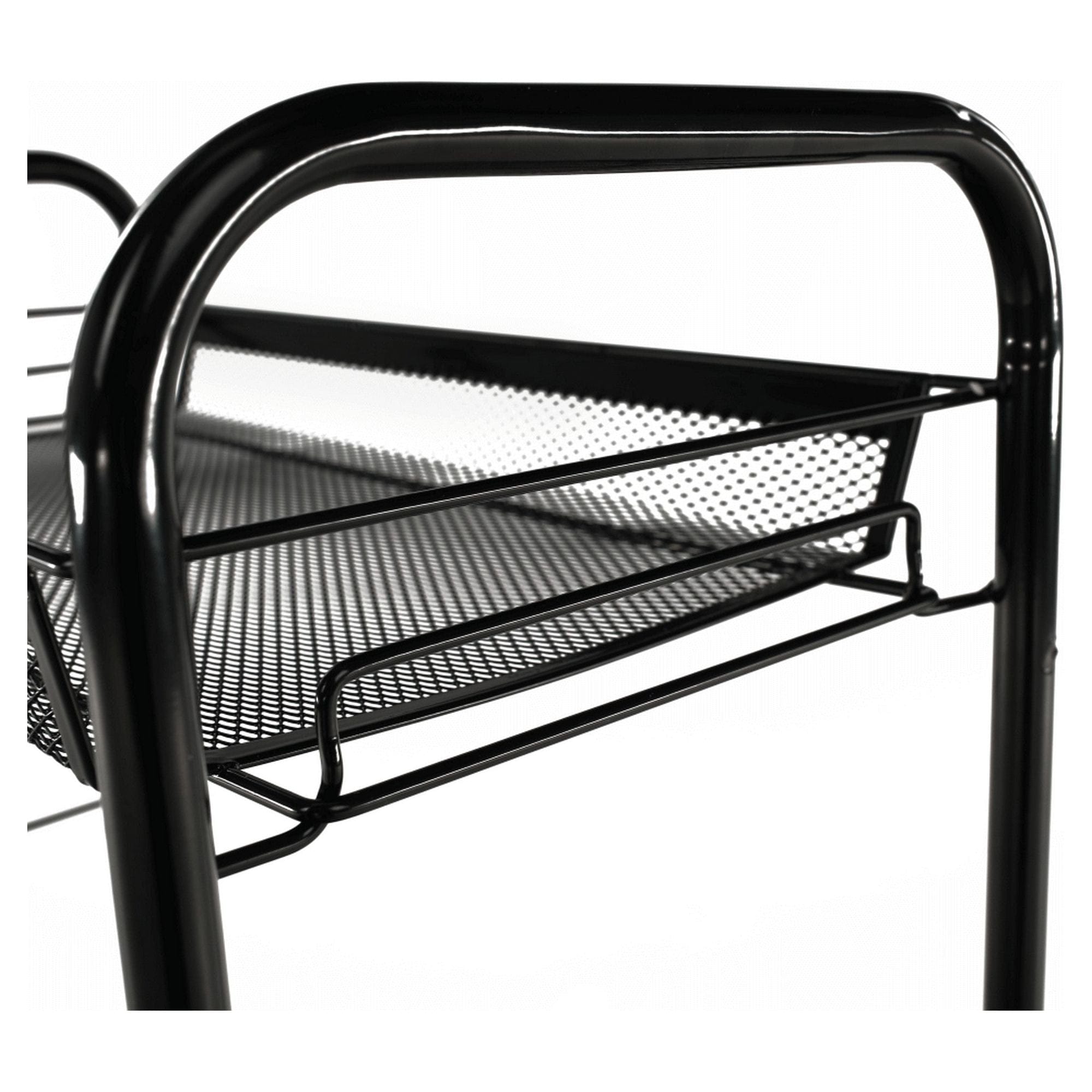 Carucior servire MYRIS, negru, metal/plastic, 48x27x84 cm