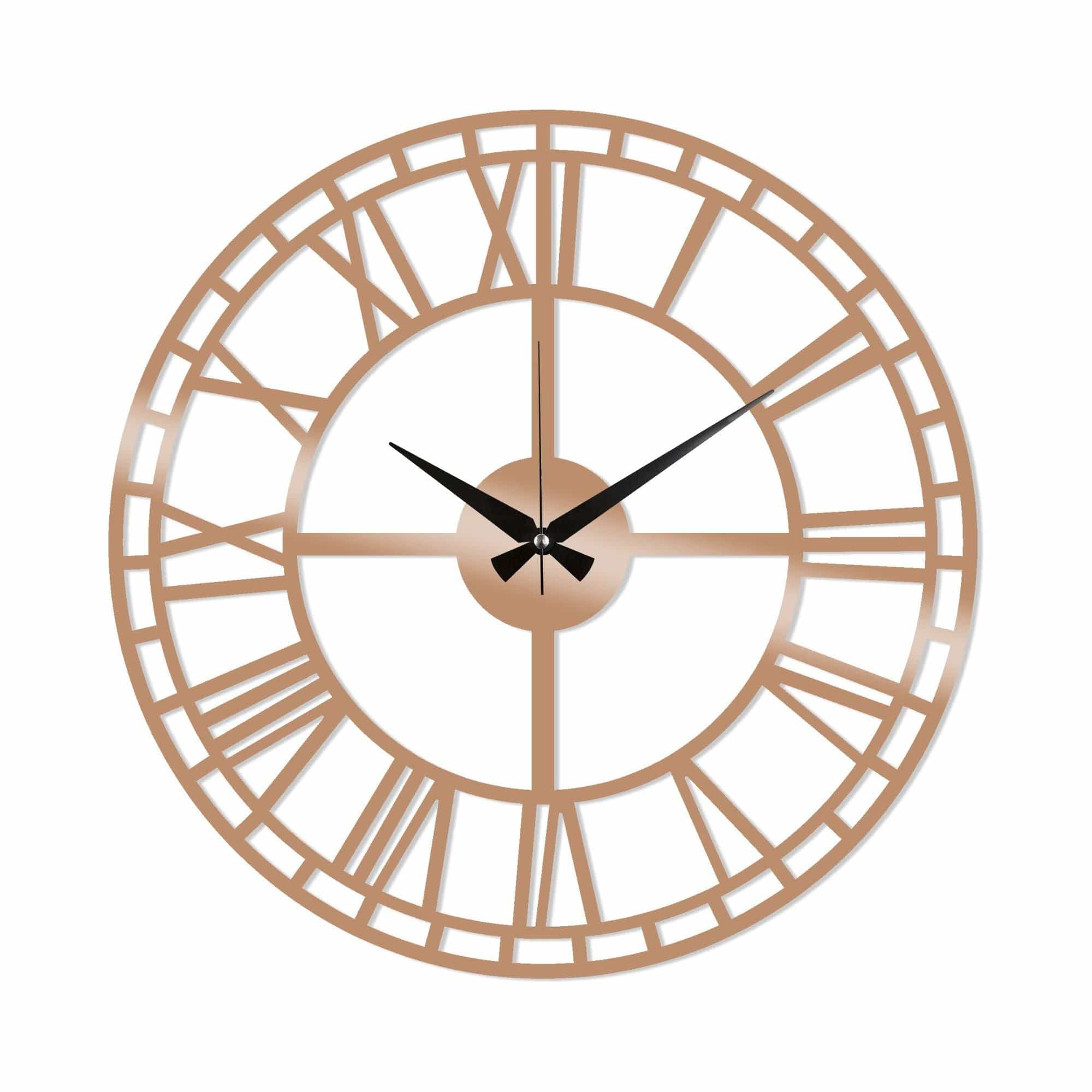 Ceas de perete 891TNL2134, auriu, metal, 48x48 cm