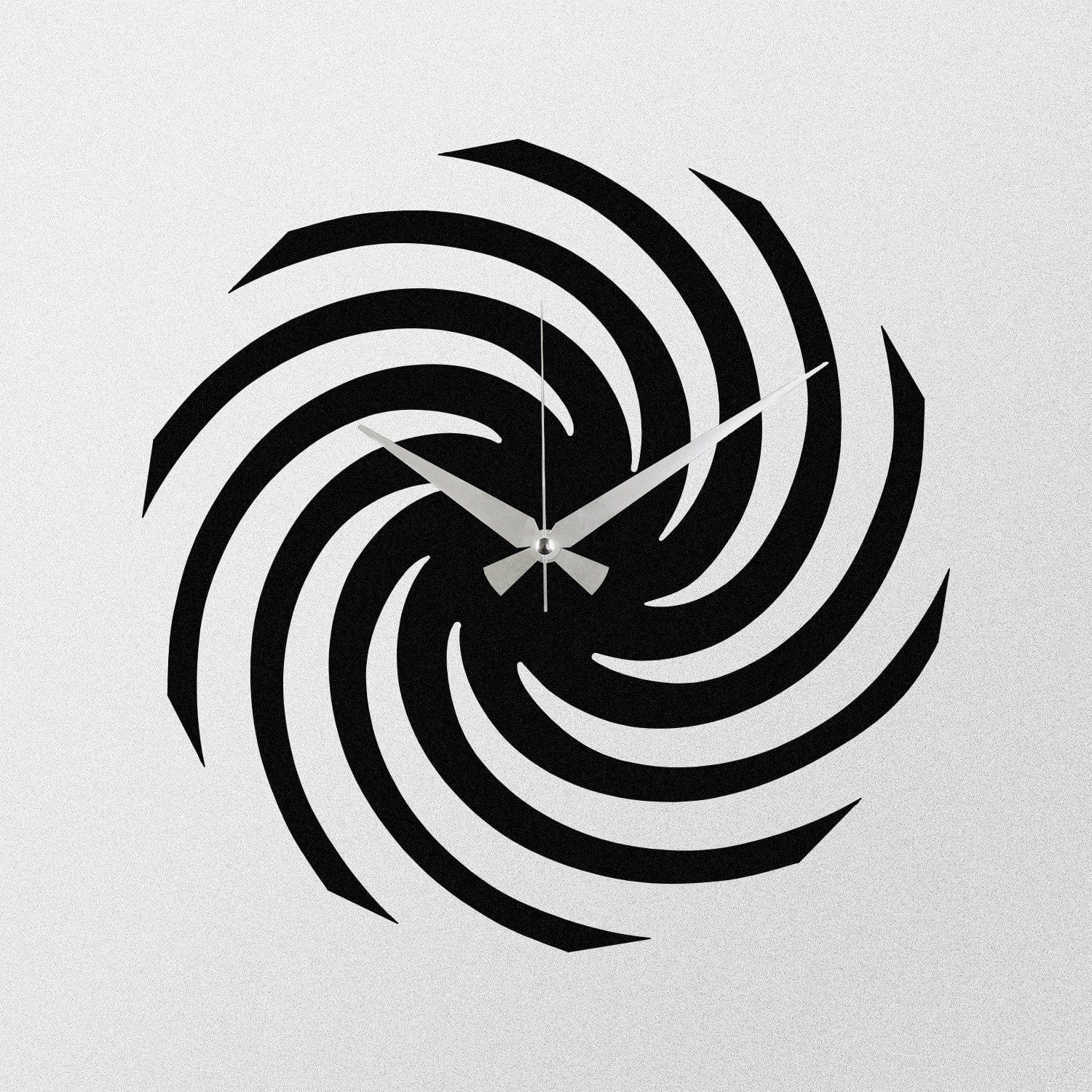 Ceas de perete Enzoclock S023, metal, negru, 48 x 48 cm