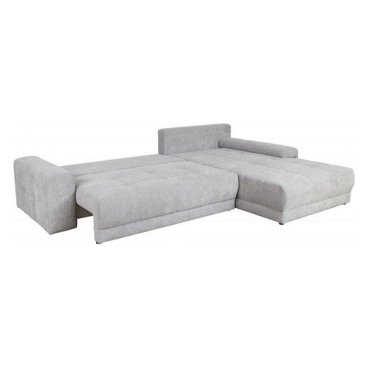 Coltar extensibil ADRIA, universal, stofa catifelata maro - Monolith 15, cu lada depozitare, 314x213x90 cm