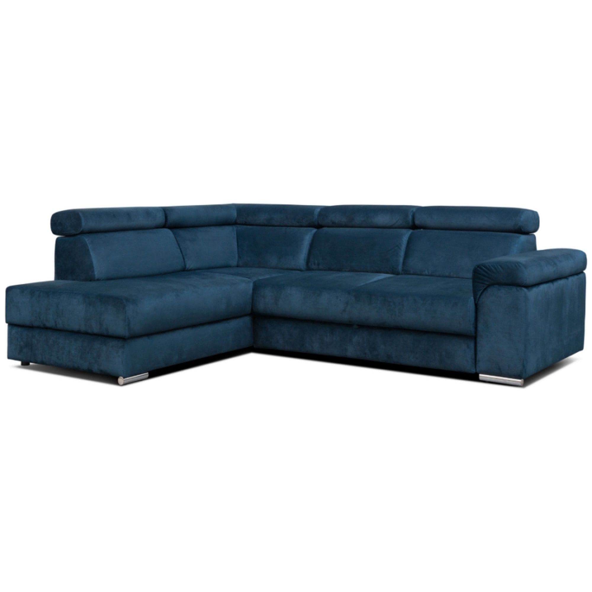 Coltar extensibil CARLO L, personalizabil materiale gama Platinium, cu lada depozitare si tetiere reglabile, 268x206x82 cm