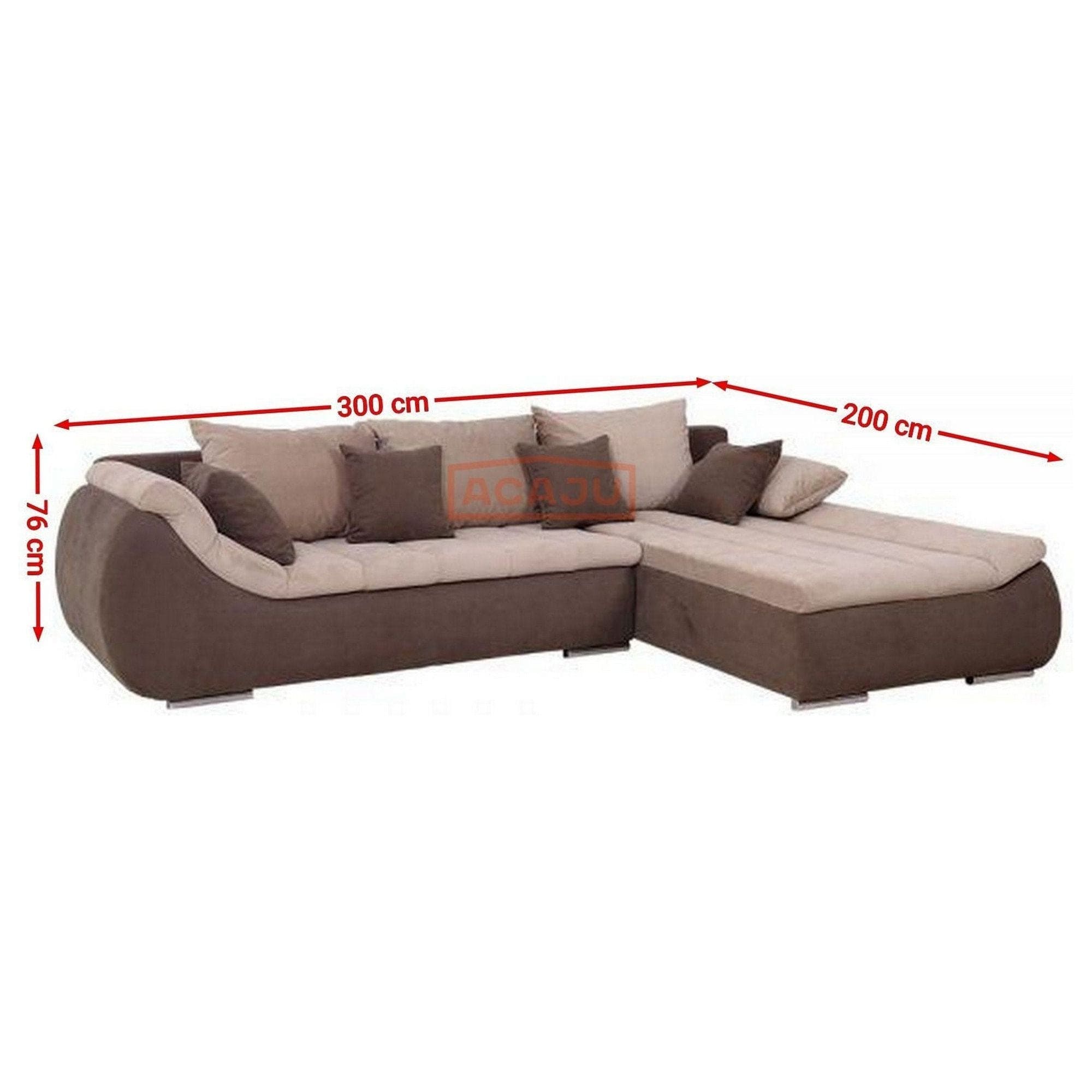 Coltar extensibil ROSARIO - OANA, stofa catifelata turcoaz/gri, 300x200x76 cm