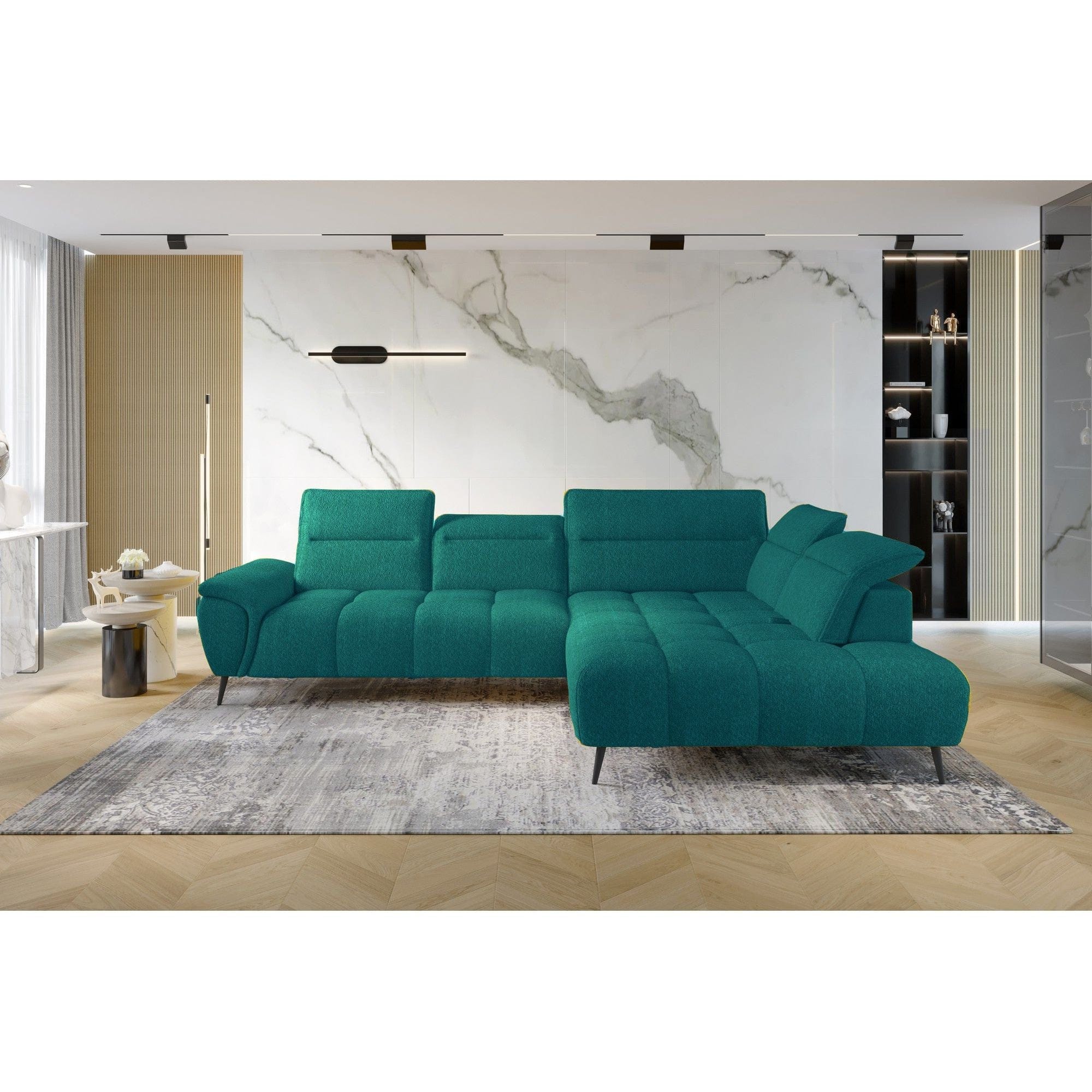 Coltar MONTANA L, personalizabil materiale gama Oferta Avantaj, cu reglaj electric si tetiere reglabile, 308x220x97 cm