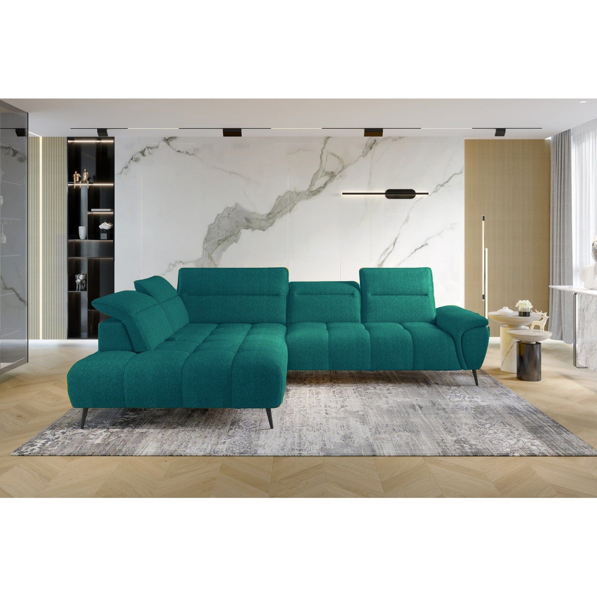 Coltar MONTANA L, personalizabil materiale gama Oferta Avantaj, cu reglaj electric si tetiere reglabile, 308x220x97 cm