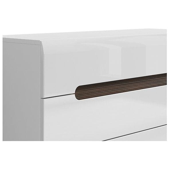 Comoda AZTECA TRIO, alb, PAL, cu sertare, 105x41x84 cm