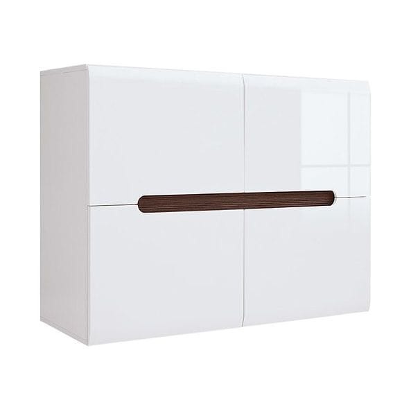 Comoda AZTECA TRIO, alb, PAL, cu usi, 105x41x84 cm