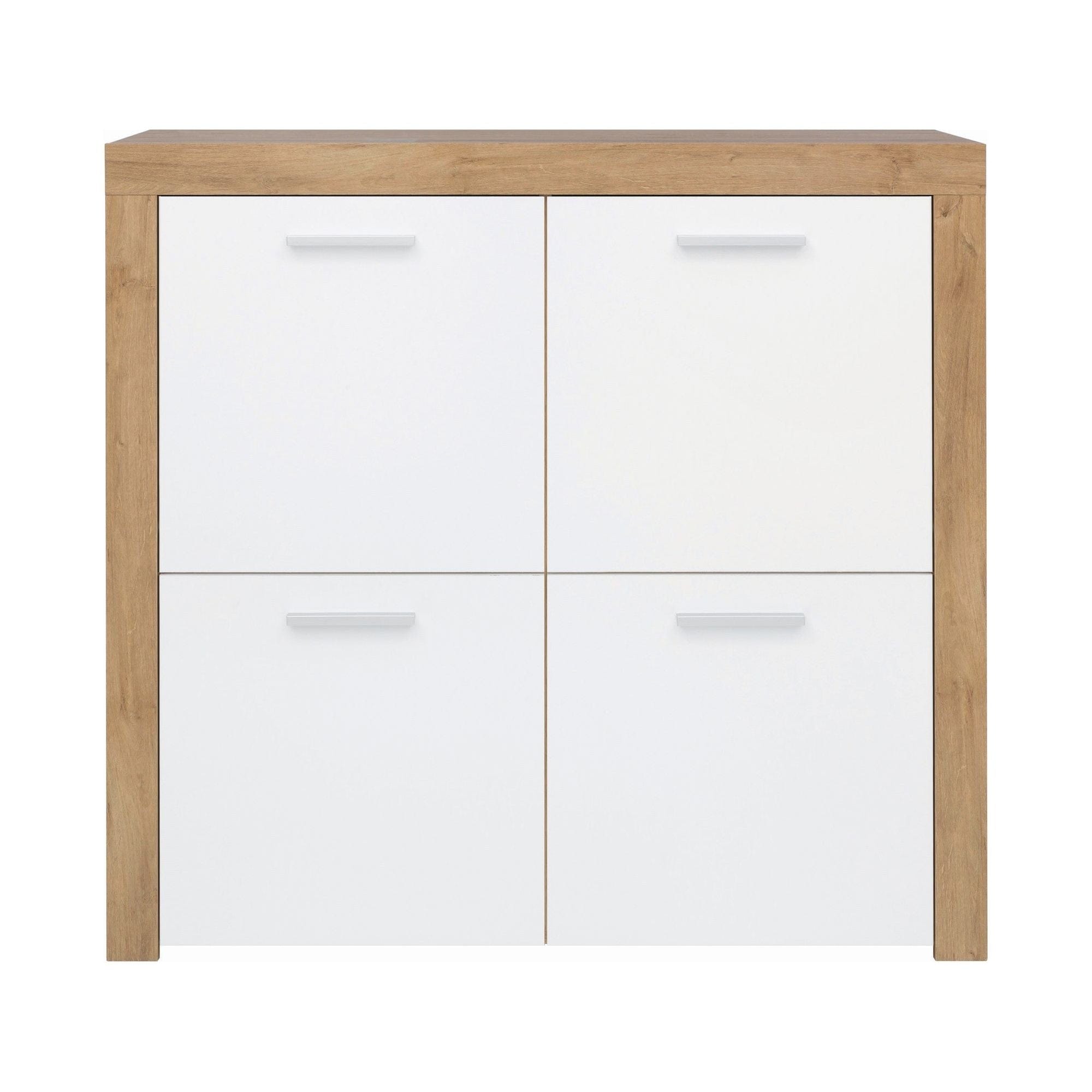 Comoda BALDER KOM4D, alb/stejar, PAL, 104x39x99 cm