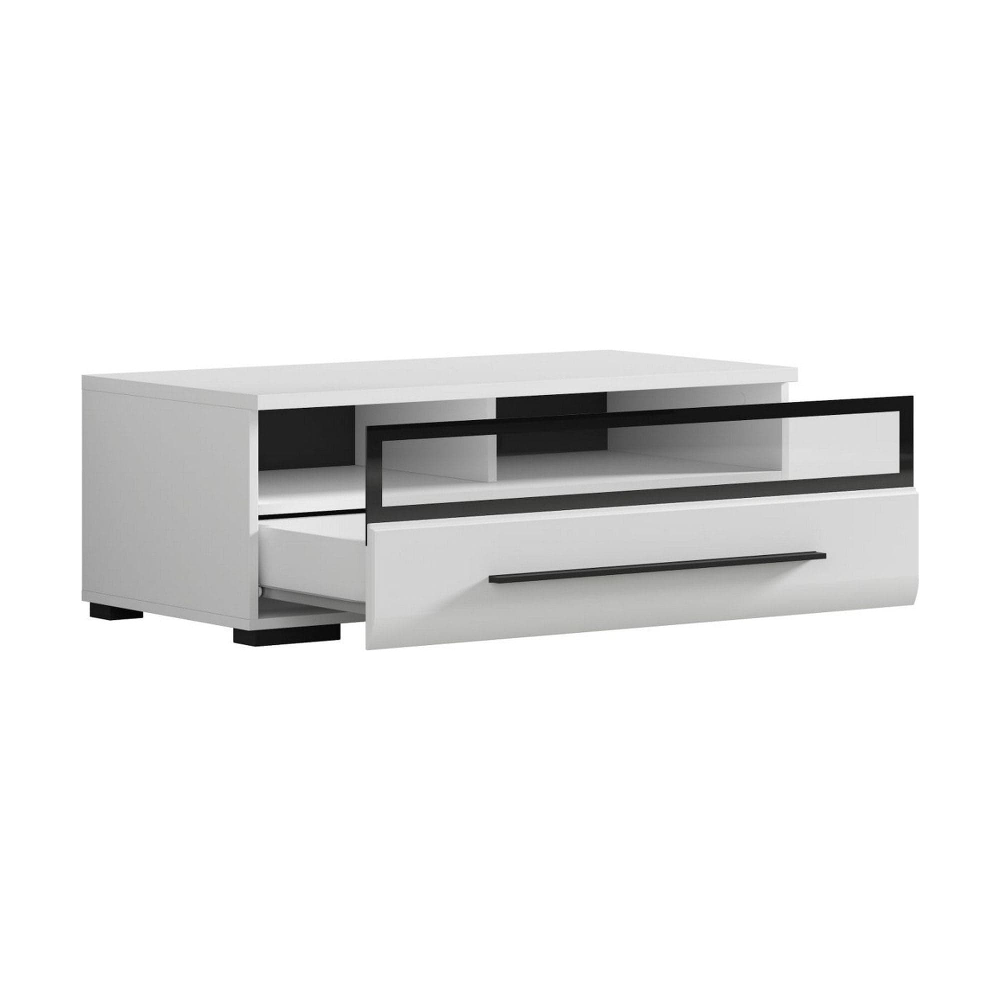 Comoda FEVER, alb/negru, PAL, 100x50x37 cm