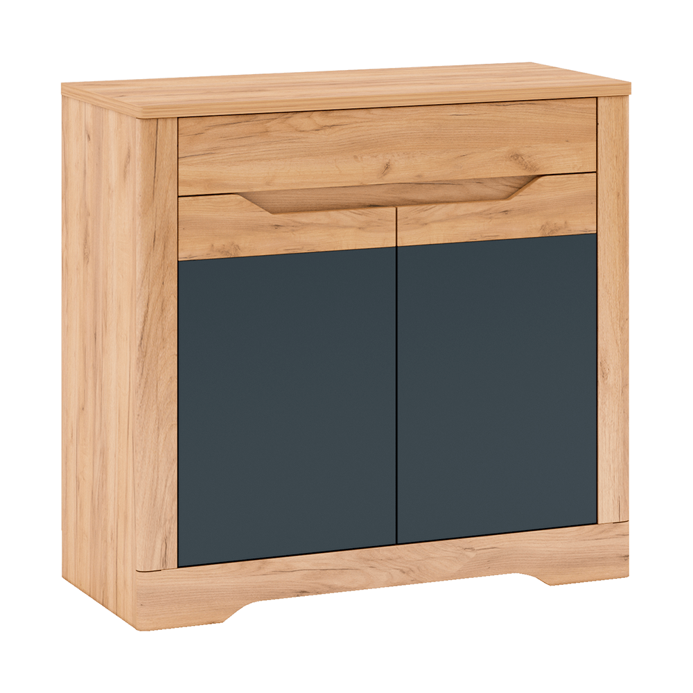 Comoda FIDEL G, stejar artisan/gri grafit, PAL, 95x42x91 cm