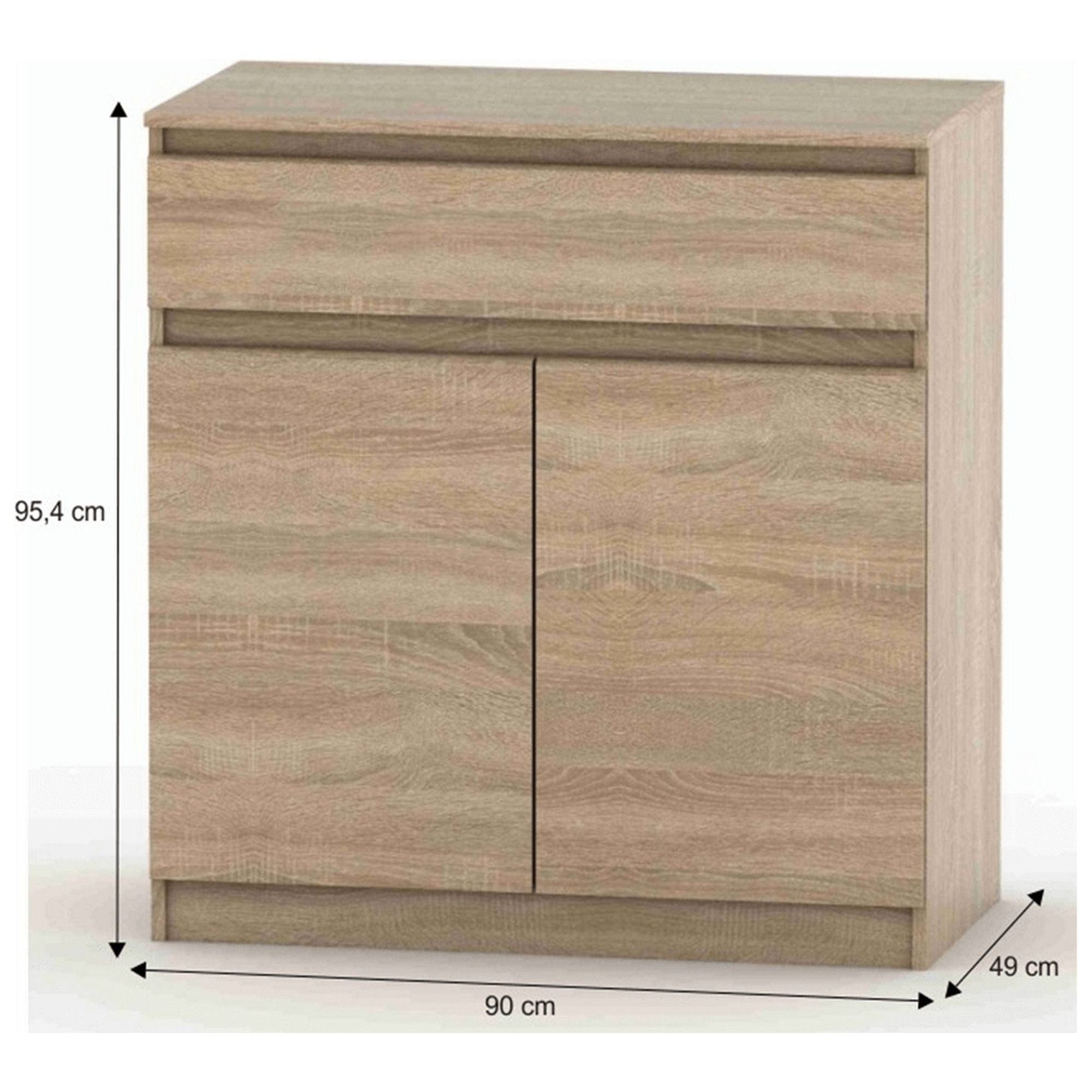 Comoda HANY NEW 007, stejar sonoma, DTD laminat, 90x49x96 cm