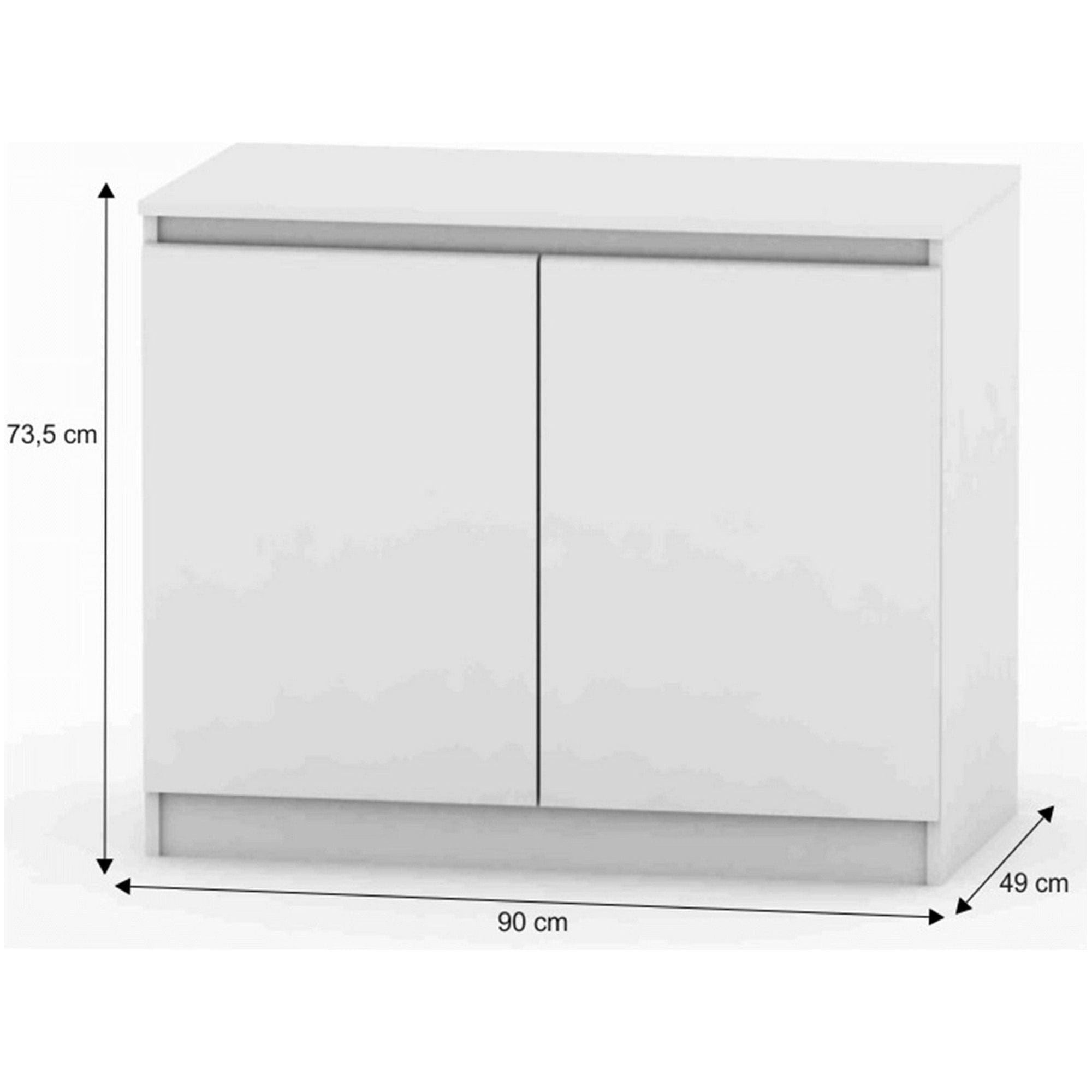Comoda HANY NEW 008, alb, DTD laminat, 90x49x74 cm